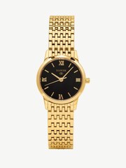 D.Louise Gold Tone Classic Link Round Black Dial Watch - Image 3 of 6