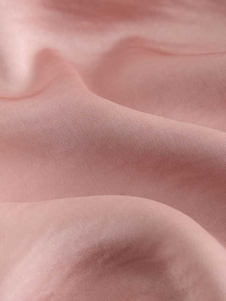 Pink Fringe Tassel Scarf Satin Halter Top - Image 8 of 8 Pink Fringe Tassel Scarf Satin Halter Top - Image 8 of 8