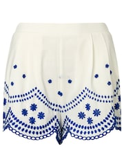 KBX White Broderie Shorts - Image 5 of 5