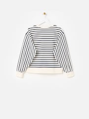 Oliver Bonas Black/White Striped Sweatshirt - Image 4 of 8