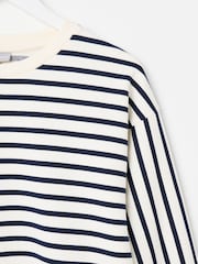 Oliver Bonas Black/White Striped Sweatshirt - Image 6 of 8