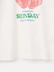 Oliver Bonas White White Strawberry Graphic T-Shirt - Image 6 of 6