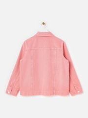 Oliver Bonas Pink Pink Strawberry Cross Stitch Denim Jacket - Image 7 of 8