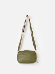 Oliver Bonas Green Charlee Khaki Green Crossbody Bag - Image 4 of 7
