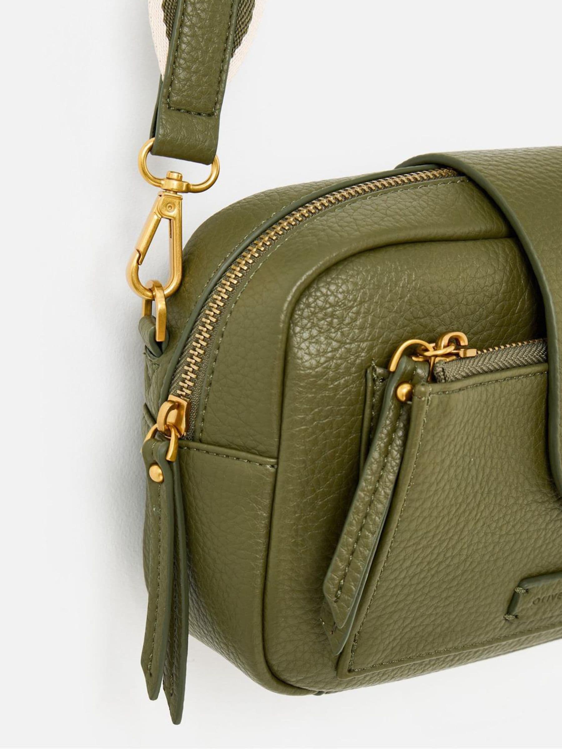 Buy Oliver Bonas Green Charlee Khaki Green Crossbody Bag from Next USA