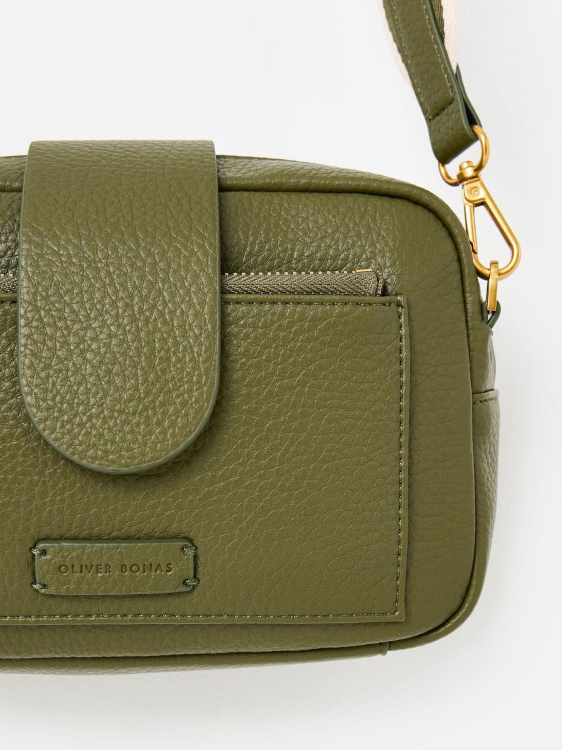 Buy Oliver Bonas Green Charlee Khaki Green Crossbody Bag from Next USA