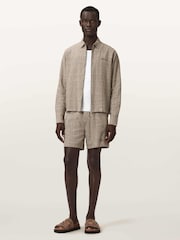 AllSaints Brown Keal Short - Image 5 of 7