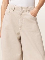 AllSaints Cream Payton Crop Jeans - Image 3 of 7