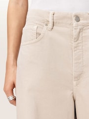 AllSaints Cream Payton Crop Jeans - Image 4 of 7