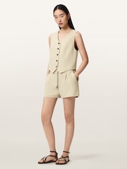 AllSaints Cream Aleida Tri Waistcoat - Image 2 of 3