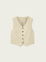 AllSaints Cream Aleida Tri Waistcoat - Image 3 of 3