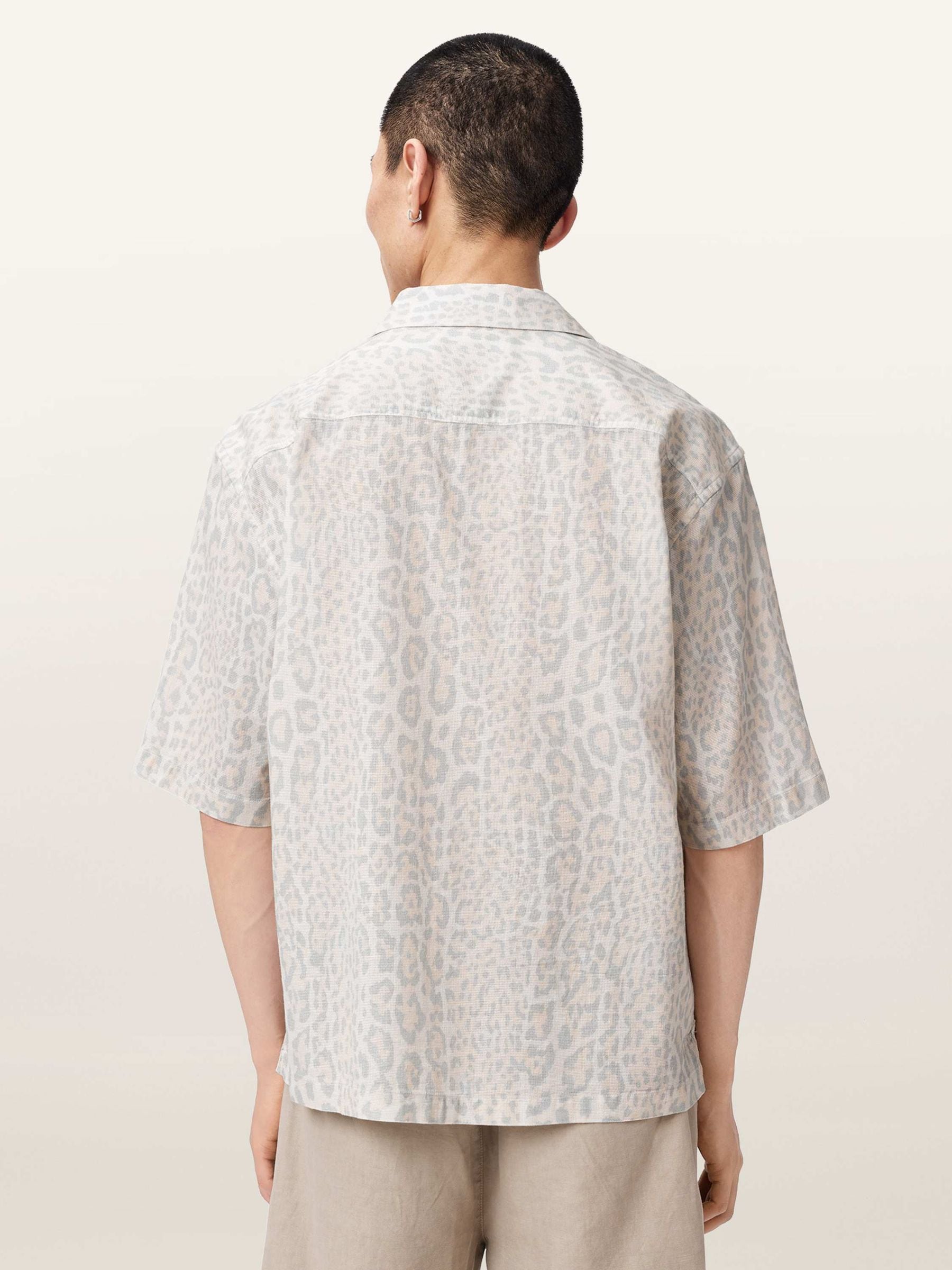 Buy AllSaints Grey Cruz Leo Short Sleeve Shirt from Next USA