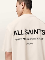 AllSaints Cream Dreamer Short Sleeve Crew Neck T-Shirt - Image 2 of 3