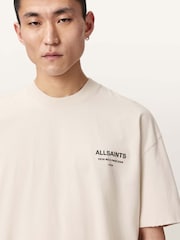 AllSaints Cream Dreamer Short Sleeve Crew Neck T-Shirt - Image 3 of 3