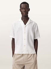 AllSaints White Sepal Short Sleeve Shirt - Image 1 of 8