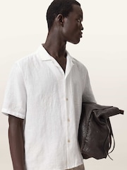 AllSaints White Sepal Short Sleeve Shirt - Image 3 of 8