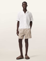 AllSaints White Sepal Short Sleeve Shirt - Image 4 of 8