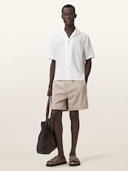 AllSaints White Sepal Short Sleeve Shirt - Image 5 of 8