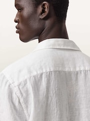 AllSaints White Sepal Short Sleeve Shirt - Image 7 of 8