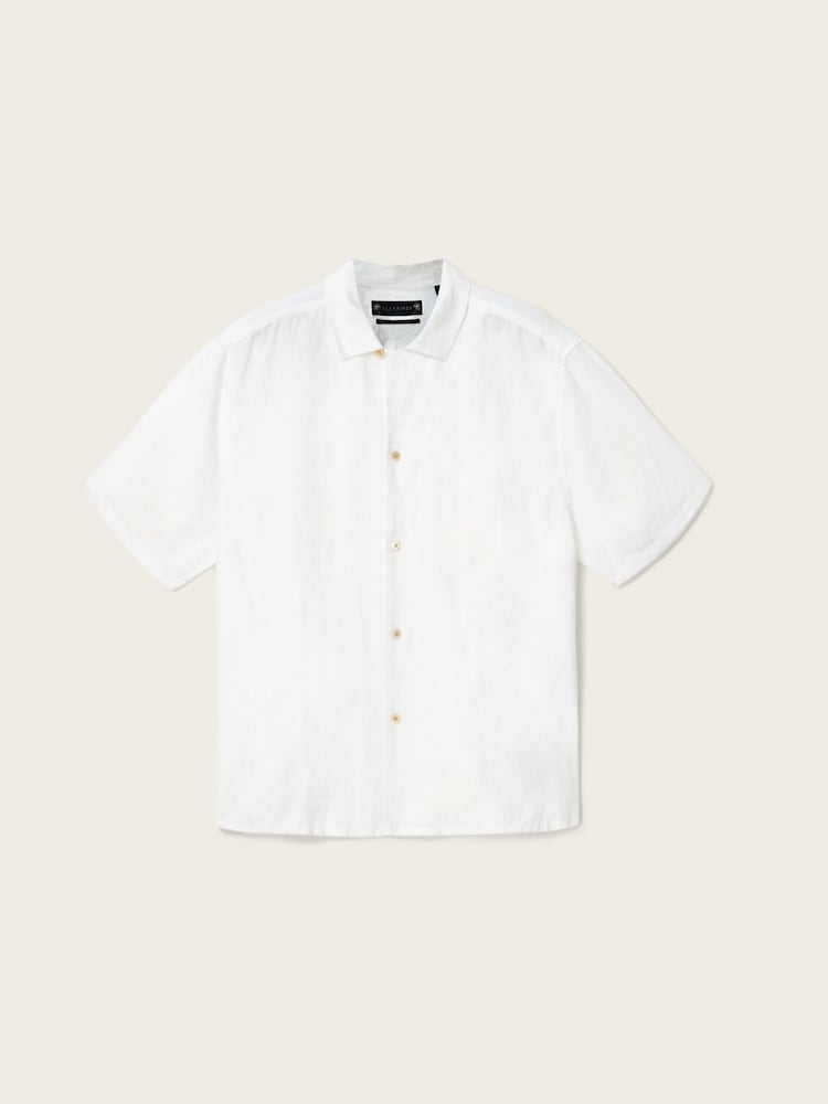 AllSaints White Sepal Short Sleeve Shirt - Image 8 of 8