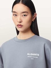 AllSaints Blue Dreamer Lila Sweatshirt - Image 5 of 9