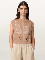 AllSaints Pink Kyra Waistcoat - Image 1 of 6