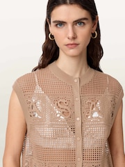 AllSaints Pink Kyra Waistcoat - Image 4 of 6