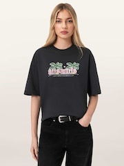 AllSaints Black Troppo Etta T-Shirt - Image 1 of 5