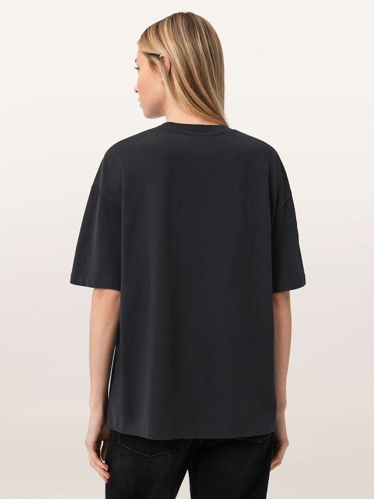 AllSaints Black Troppo Etta T-Shirt - Image 2 of 5