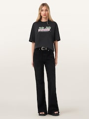 AllSaints Black Troppo Etta T-Shirt - Image 3 of 5