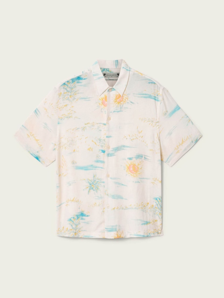 AllSaints Yellow Breezer Short Sleeve Shirt - Image 6 of 6