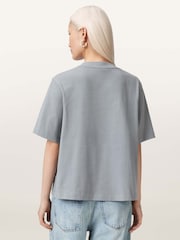 AllSaints Blue Ella Embroidered Lisa T-Shirt - Image 4 of 7