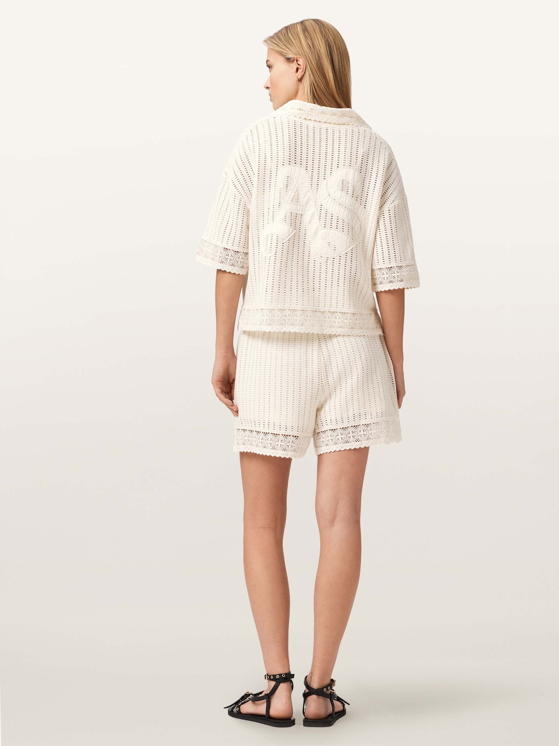 Buy AllSaints White Elma Crochet Shorts from Next USA