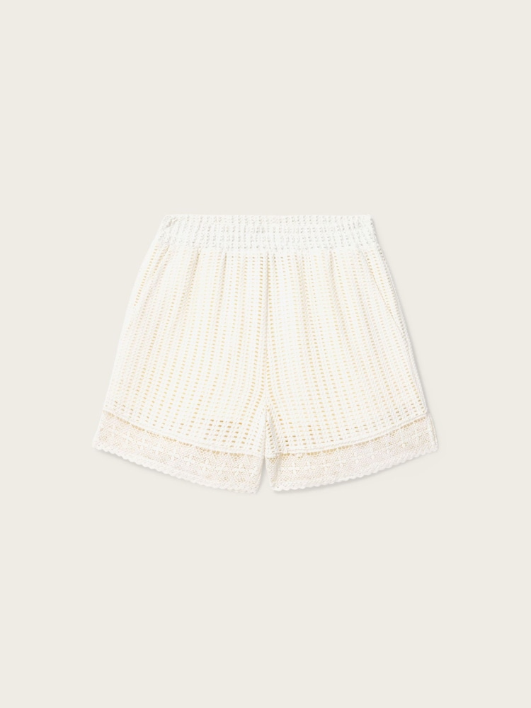 AllSaints White Elma Crochet Shorts - Image 8 of 8 AllSaints White Elma Crochet Shorts - Image 8 of 8