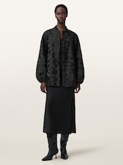 AllSaints Black Bayse Bomber Jacket - Image 3 of 5