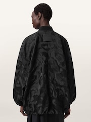 AllSaints Black Bayse Bomber Jacket - Image 4 of 5