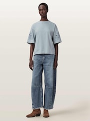 AllSaints Blue Lola Amelie T-Shirt - Image 3 of 8