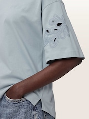 AllSaints Blue Lola Amelie T-Shirt - Image 5 of 8