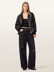 AllSaints Black Celena Top - Image 7 of 8