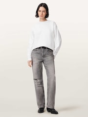 AllSaints White Mabel Sweatshirtshirt - Image 7 of 9