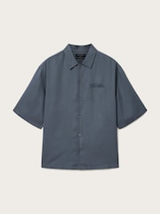 AllSaints Blue Circe Short Sleeve Shirt - Image 4 of 4