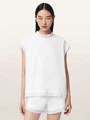 AllSaints White Lele Lace Tank - Image 1 of 6