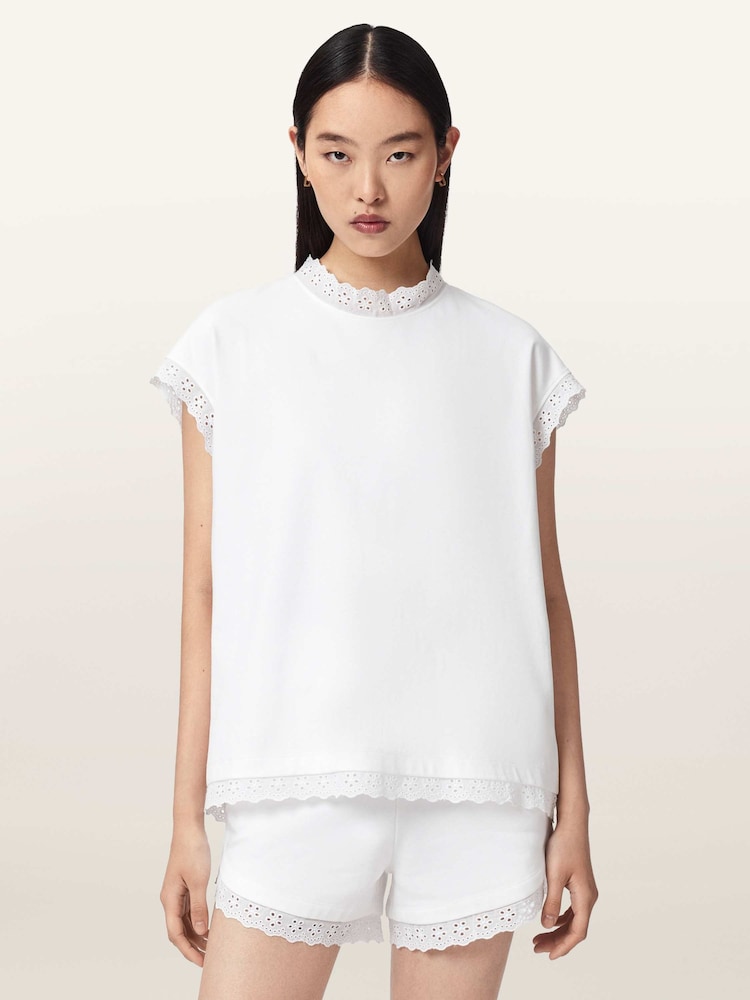 AllSaints White Lele Lace Tank - Image 1 of 6
