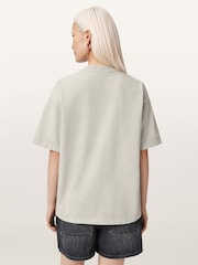 AllSaints Grey Insignia Etta T-Shirts - Image 2 of 6