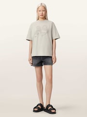 AllSaints Grey Insignia Etta T-Shirts - Image 4 of 6