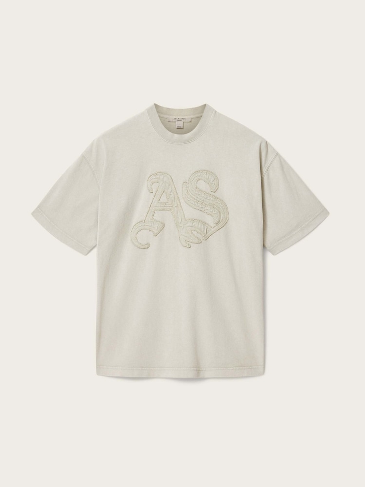 AllSaints Grey Insignia Etta T-Shirts - Image 6 of 6 AllSaints Grey Insignia Etta T-Shirts - Image 6 of 6