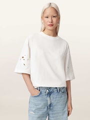 AllSaints White Lola Amelie T-Shirt - Image 2 of 7
