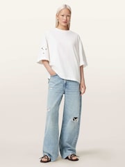 AllSaints White Lola Amelie T-Shirt - Image 3 of 7