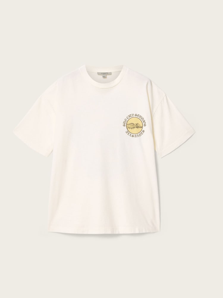 AllSaints White Sun City Etta T-Shirt - Image 7 of 7 AllSaints White Sun City Etta T-Shirt - Image 7 of 7