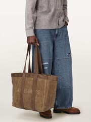 AllSaints Brown Layo Canvas Tote - Image 1 of 3